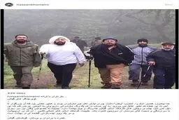 عکس کمتر دیده شده از پیاده روی سیدحسن خمینی در جنگل های گیلان/ عکس