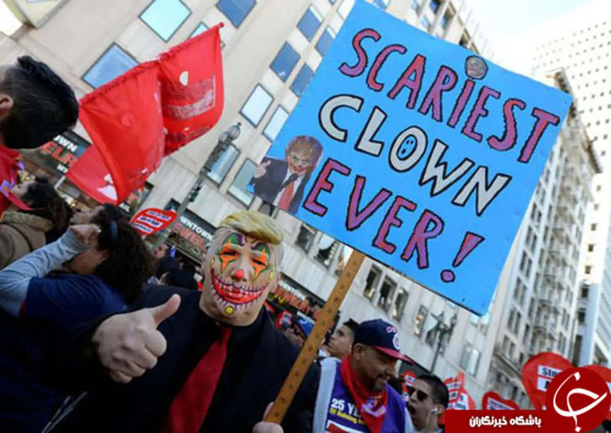 اعتراض جالب یک آمریکایی به دونالد ترامپ/عکس