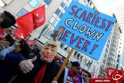 اعتراض جالب یک آمریکایی به دونالد ترامپ/عکس