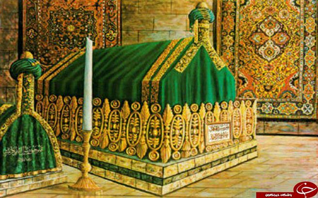 تصویری قدیمی از مقبره رسول الله