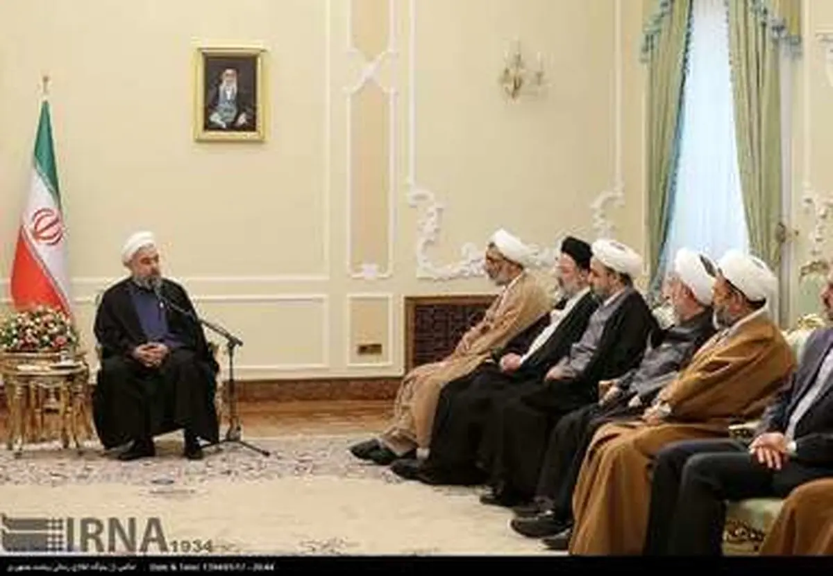 دیدار نوروزی مسئولان قوه قضائیه با رییس جمهور /گزارش تصویری