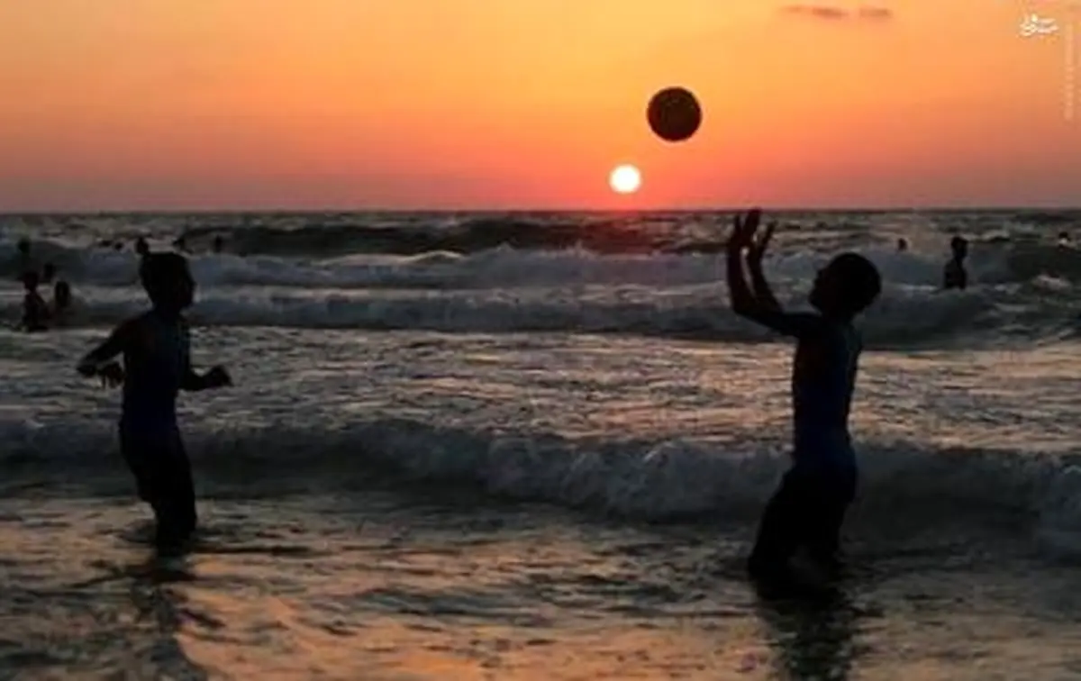 سواحل زیبای غزه در تابستان/تصاویر