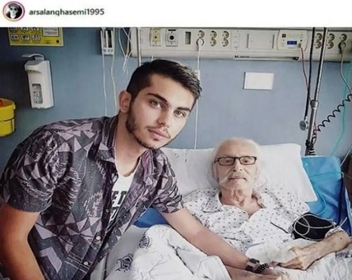 عیادت بازیگر جوان از جمشید مشایخی/عکس