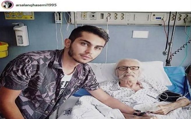 عیادت بازیگر جوان از جمشید مشایخی/عکس