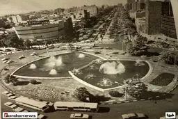 عکس هوایی میدان ولی‎عصر سال ۱۳۶۰