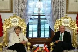 غافلگیری مرکل با صندلی‌های طلای اردوغان /عکس