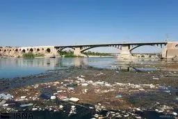روایت تصویری از مرگ تدریجی رودخانه دز زیر انبوه جلبک و خزه
