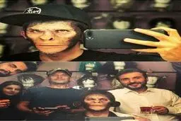 گریم حرفه ای و سنگین "ارسلان قاسمی" در سری دوم فیلم "آهوی پیشونی سفید"/عکس