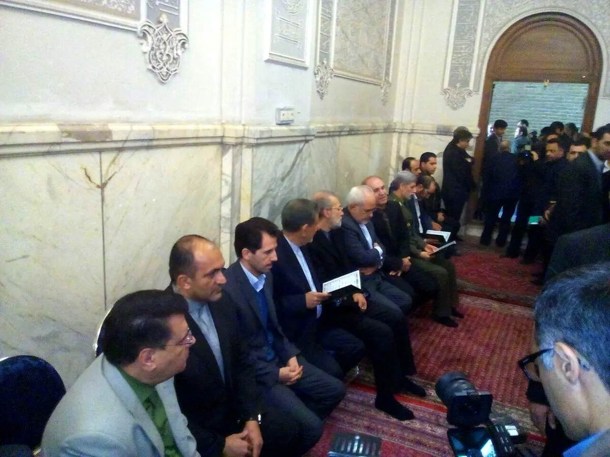 حضور جهانگیری، ظریف و لاریجانی در مراسم یادبود جان باختگان سانچی/عکس