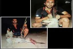جاسم کرار پس از شکار گرگ/ عکس