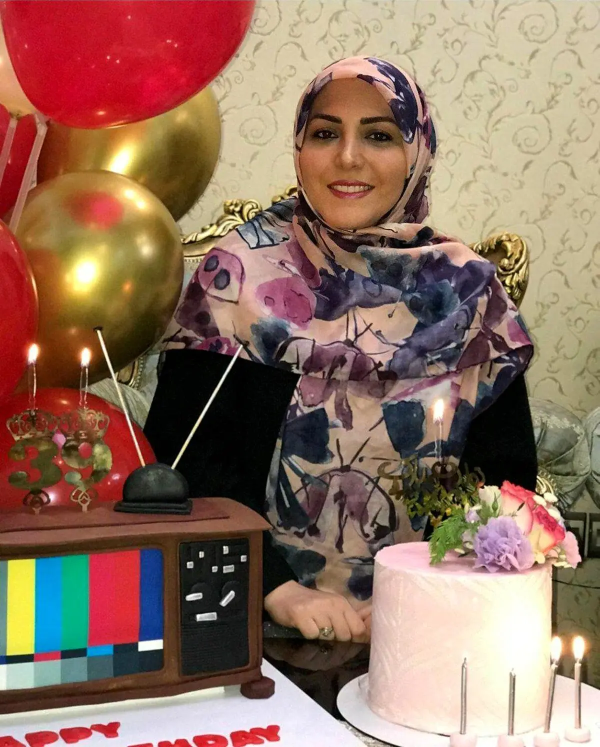 جشن تولد ۳۹ سالگی خانم مجری! + عکس