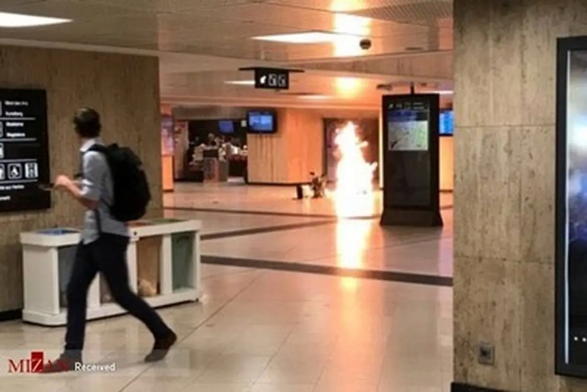 روایت تصویری از عملیات انتحاری در ایستگاه قطار بروکسل