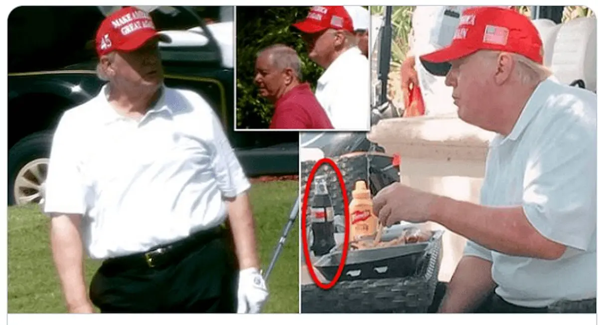 تصاویر جنجالی از گاف ترامپ در زمین گلف