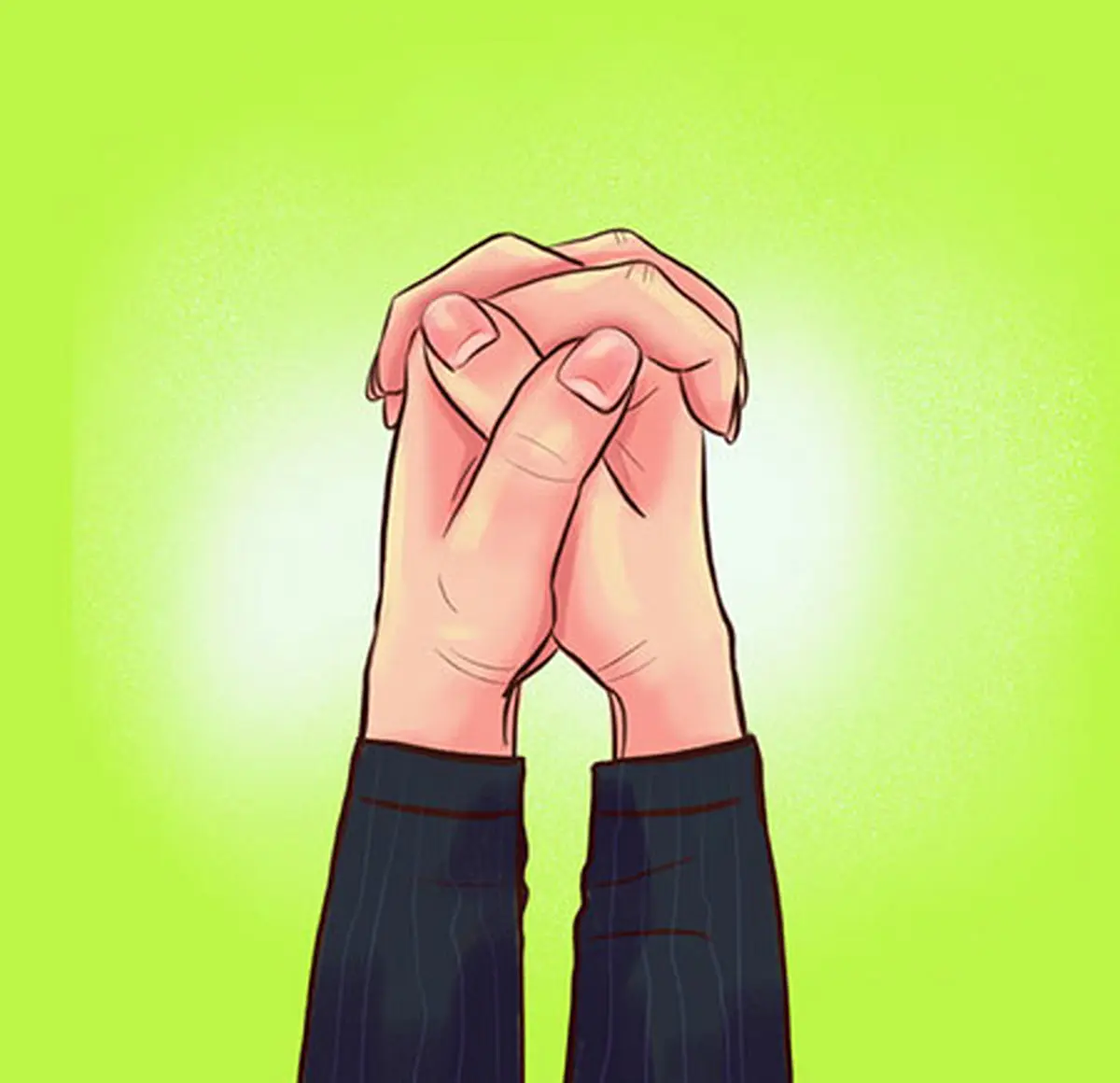 شخصیت‌شناسی از طریقه قفل کردن انگشتان دست