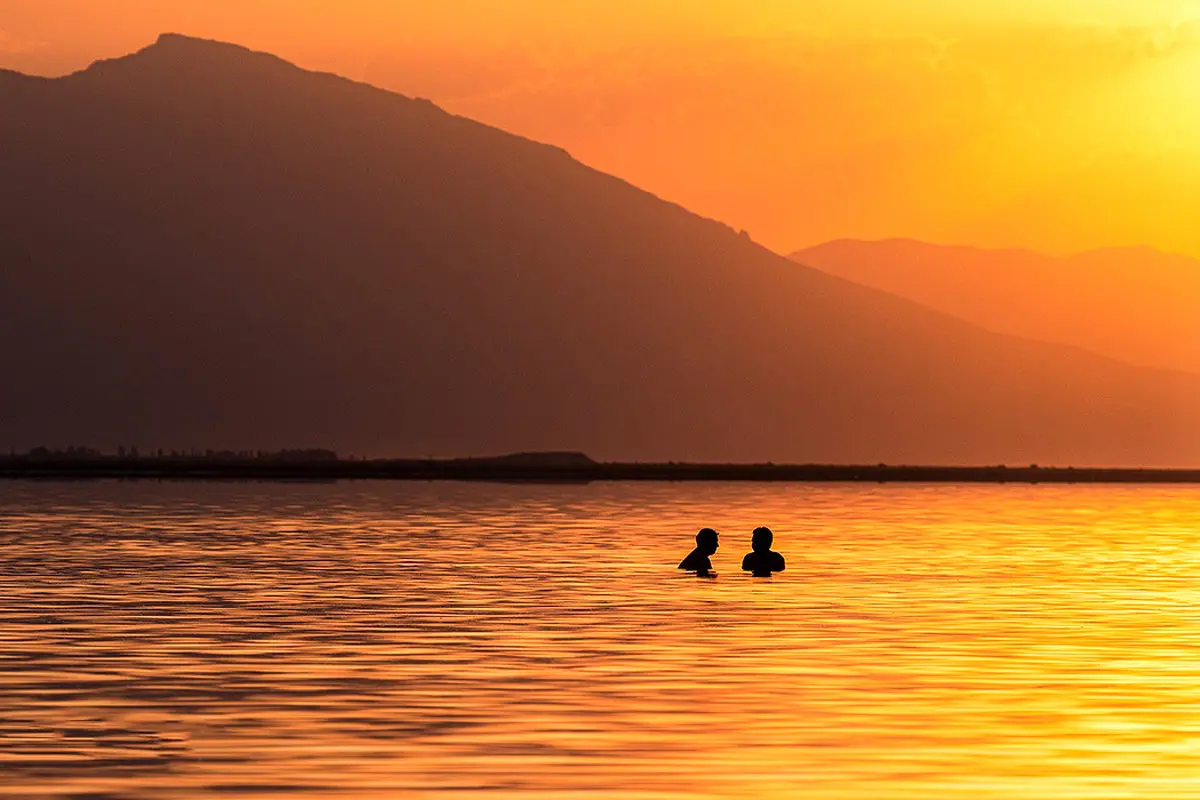 مسافران تابستانی دریاچه ارومیه