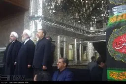 تصویر حضور رئیس جمهوری در مراسم عزاداری عاشورا