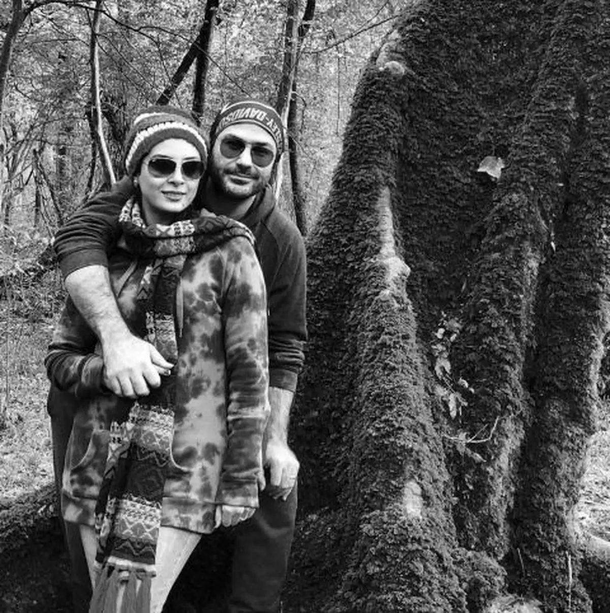 گردش جنگلی «حدیثه تهرانی» و همسرش/عکس