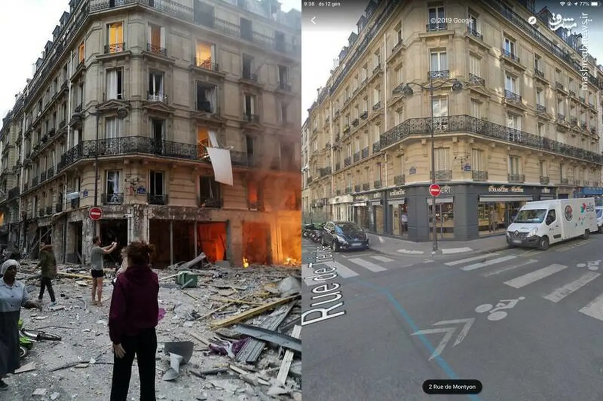 انفجار ساختمانی در پاریس/ عکس