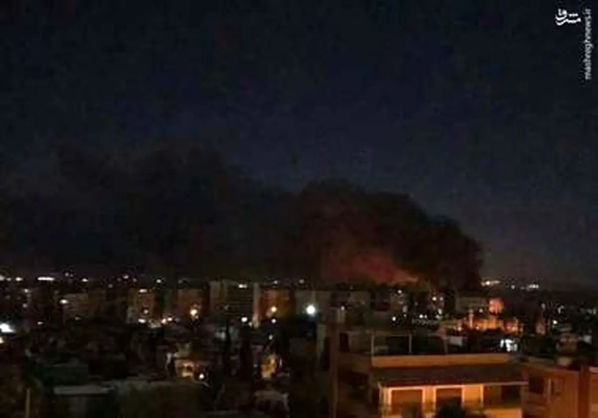 حملۀ جنگنده های اسرائیل به فرودگاه مزه دمشق/ تصاویر