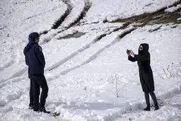 بارش کم نظیر برف در کرمانشاه/تصاویر