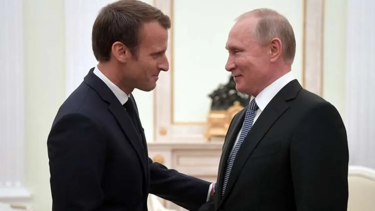 دیدار پوتین با ماکرون و ابراز امیدواری نسبت به پشت‌سرگذاشتن اختلافات