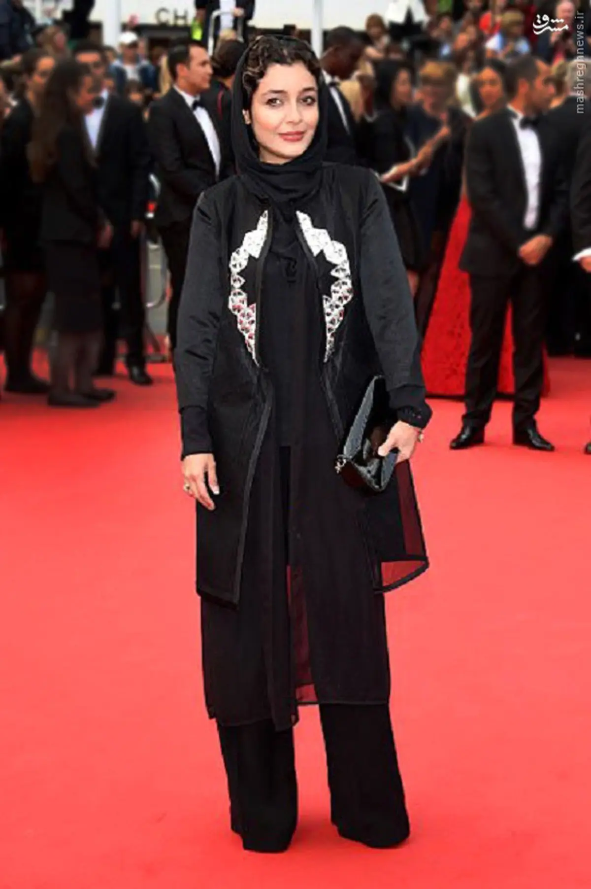 حجاب بازیگر زن ایرانی روی فرش قرمز کن/عکس