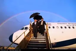 رنگین کمان وین در استقبال از ظریف/ عکس