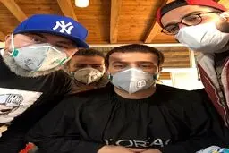احمد مهرانفر با ماسک در اتاق گریم! + عکس