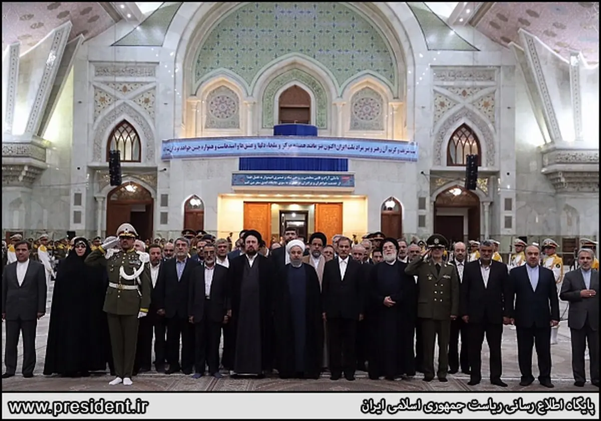 تصاویر تجدید میثاق دولتی‌ها با آرمان‌های امام /از همراهی سیدحسن خمینی تا فاتحه‌خوانی برای آیت‌الله هاشمی