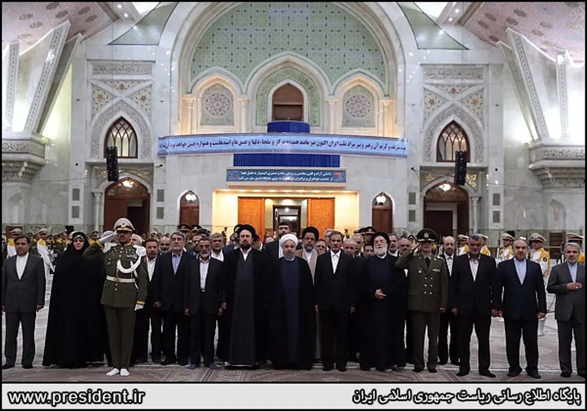 تصاویر تجدید میثاق دولتی‌ها با آرمان‌های امام /از همراهی سیدحسن خمینی تا فاتحه‌خوانی برای آیت‌الله هاشمی