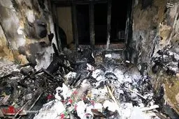 آتش سوزی در تولیدی پوشاک اصفهان/تصاویر