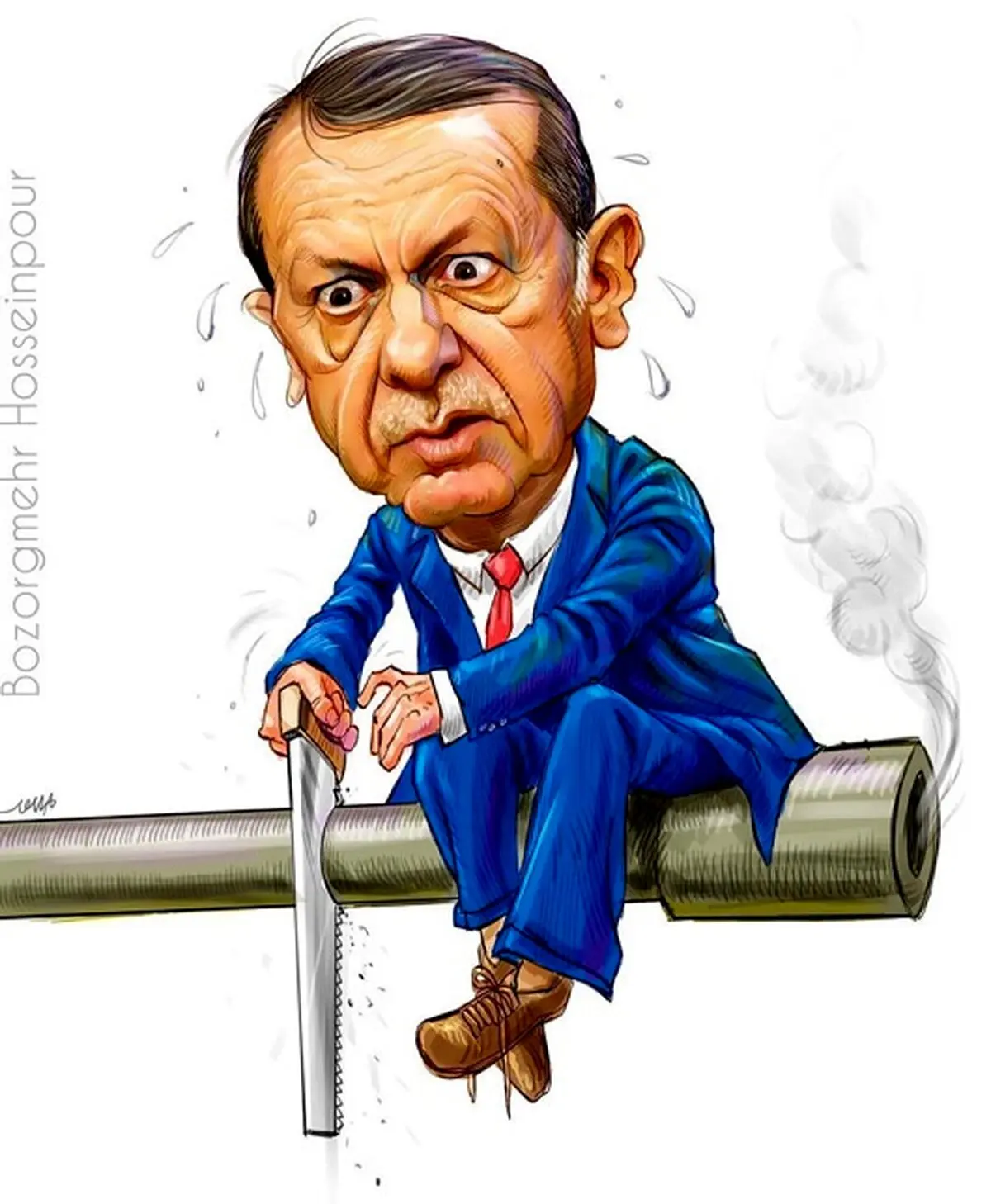 اردوغان اره میکند!/ کاریکاتور