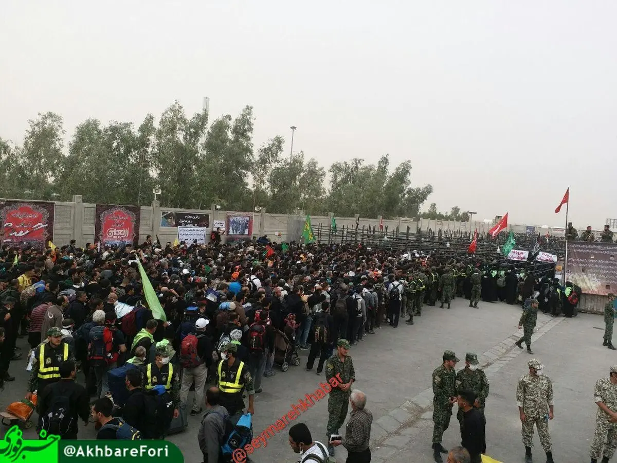 ترافیک انسانی زائران حسینی در مرز مهران/عکس