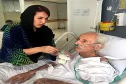 عیادت فاطمه گودرزی از جمشید مشایخی+عکس