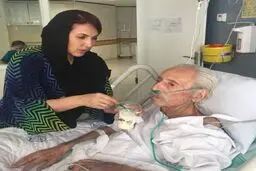 عیادت فاطمه گودرزی از جمشید مشایخی+عکس