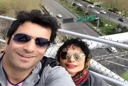 سلفی جالب بازیگر زن در کنار همسرش/عکس