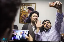 سلفی جالب امیر نوری با سید حسن خمینی/ عکس