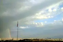 نمایی زیبا از هوای بارانی تهران/ عکس