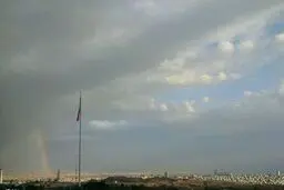 نمایی زیبا از هوای بارانی تهران/ عکس
