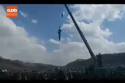 جشن عجیب پیروزی در انتخابات در بویراحمد؛ نماینده جدید نماینده قبلی را دار زد؟+ فیلم