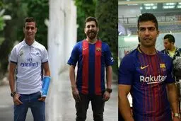 پس از مسی و رونالدو، بدل ایرانی سوارز هم آمد/عکس