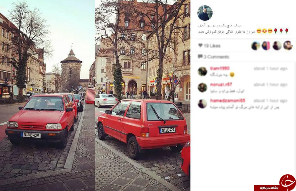 پراید ایرانی در معابر کشور آلمان / عکس