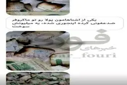 ضدعفونی عجیب پول در مایکروفر + عکس