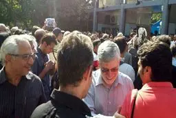 حضور مشاور احمدی نژاد در تشییع جنازه داوود رشیدی/عکس