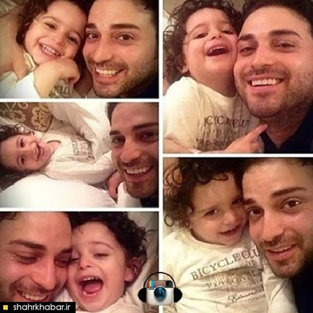 بابک جهانبخش در کنار فرزندش/عکس