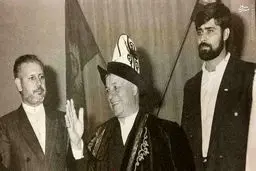 هاشمی با لباس سنتی قرقیزستان/ عکس