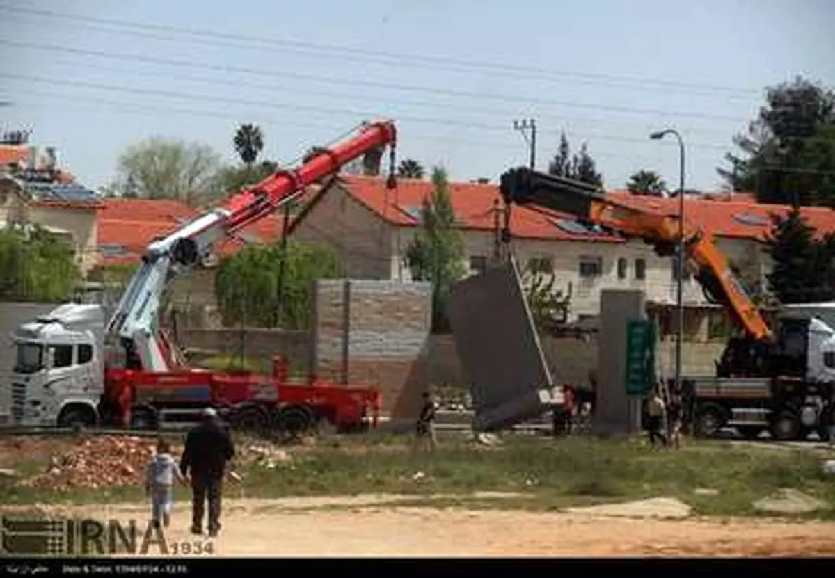 ساخت دیوار حایل جدید در کرانه باختری /گزارش تصویری