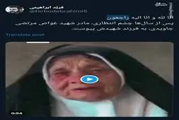 مادر شهید غواص مرتضی جاویدی به فرزند شهیدش پیوست