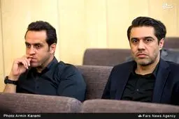 علی کریمی و افشین پیروانی در مراسم ترحیم اولادی/ عکس