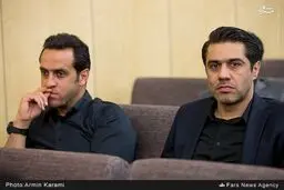 علی کریمی و افشین پیروانی در مراسم ترحیم اولادی/ عکس